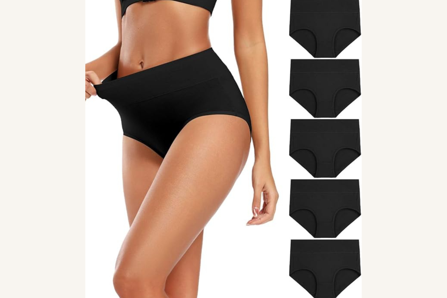 High-waisted postpartum underwear
